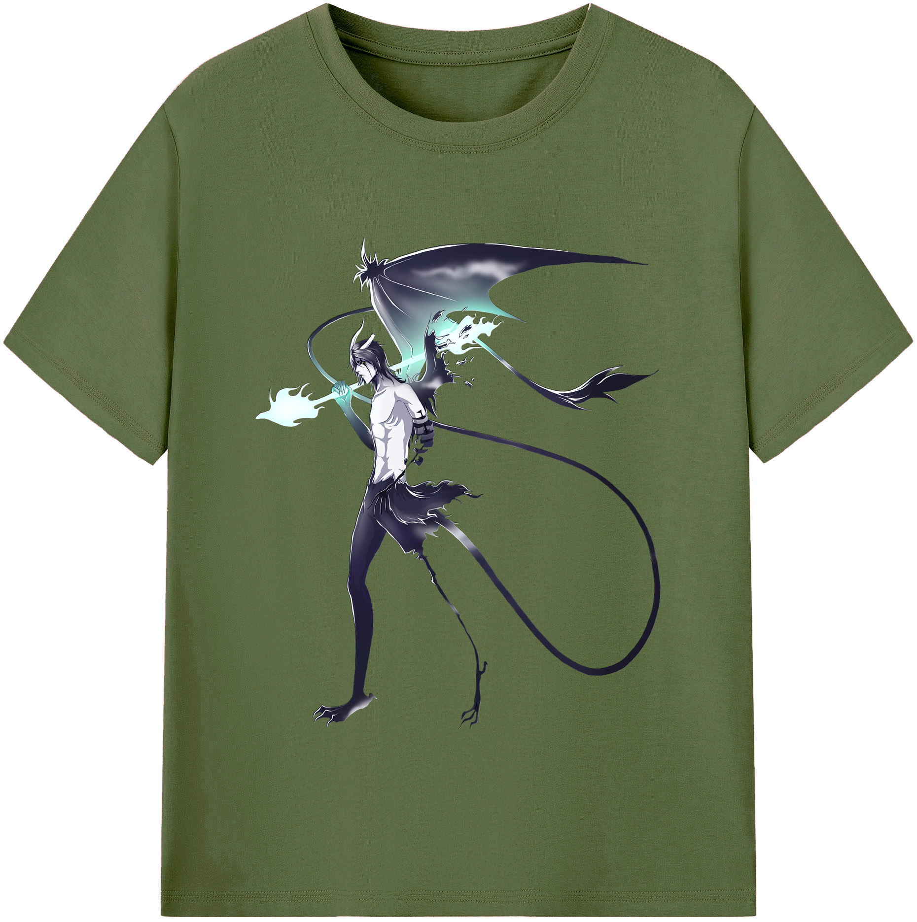 （画像用） ブリーチ ウルキオラ·シファー BLEACH Ulquiorra cifer 綿100％半袖Tシャツ（フロントプリント）